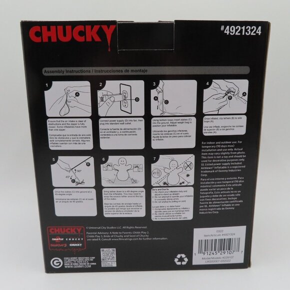 Gemmy Chucky Childs Play 3.5 Feet Tall LED Lighted Inflatable Halloween 2022 NEW - Picture 6 of 12